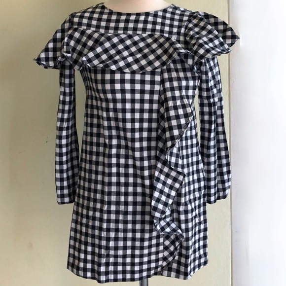 Zara girls gingham dress with flounce - Picture 7 of 16
